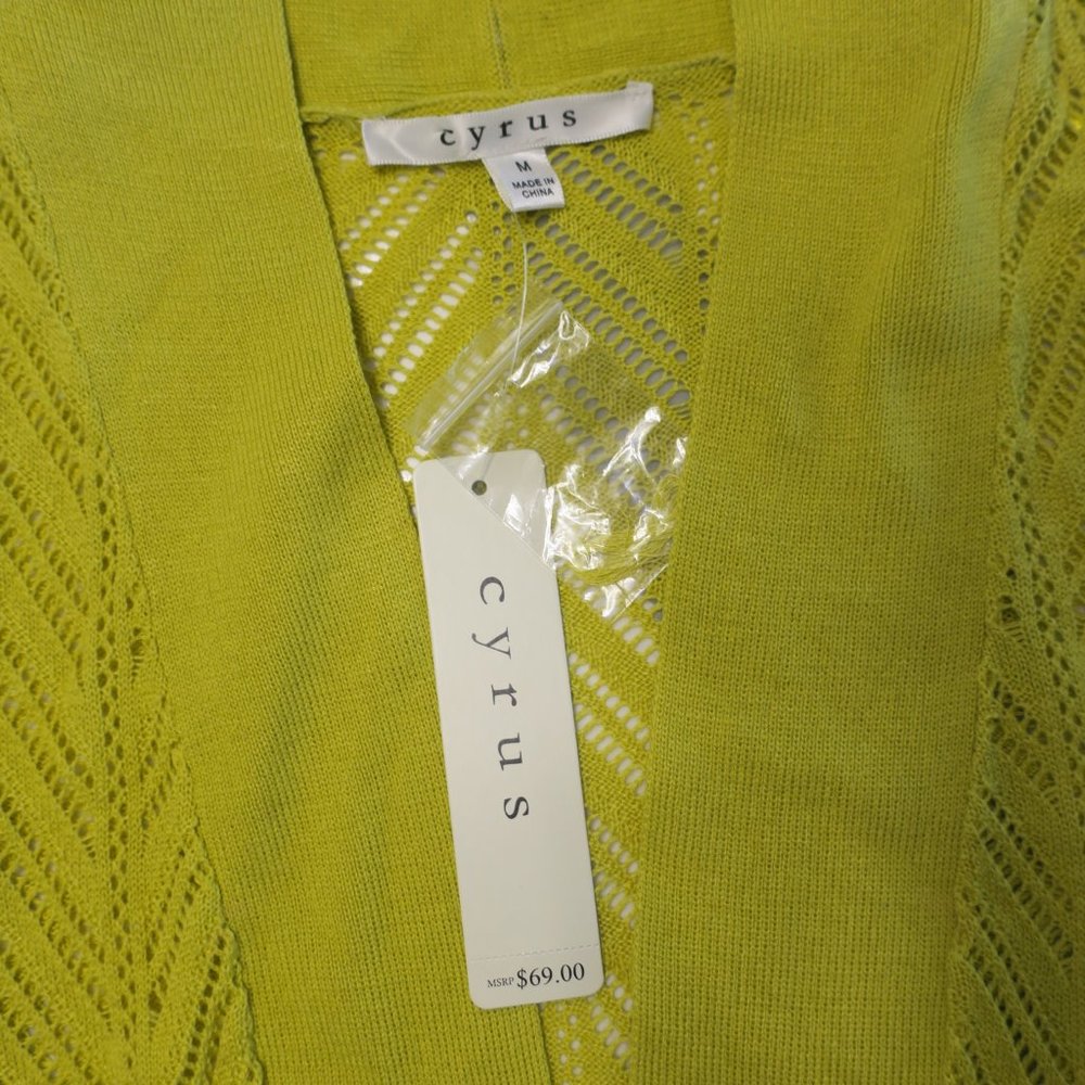NWT Cyrus Green Pinea Spring Cardigan Medium - Picture 3 of 5